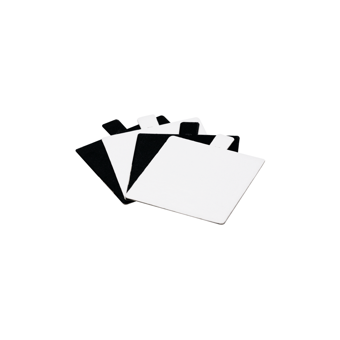 Carré individuel avec languette Blanc/Noir