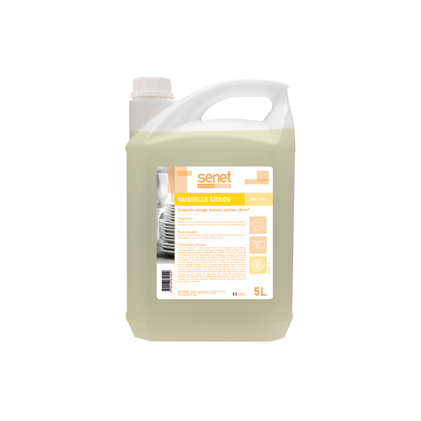 Liquide vaisselle plonge manuelle - Parfum citron