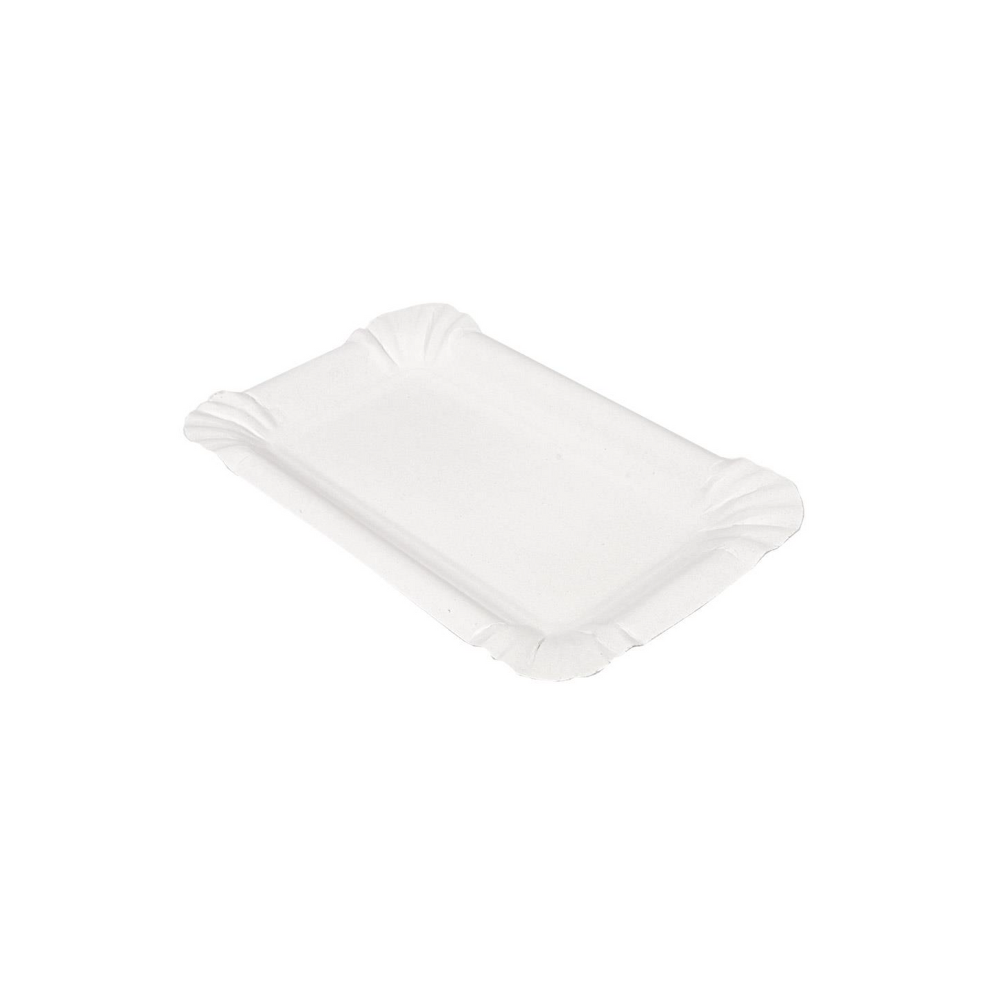Plat classique cartonné blanc 20 x 13 cm