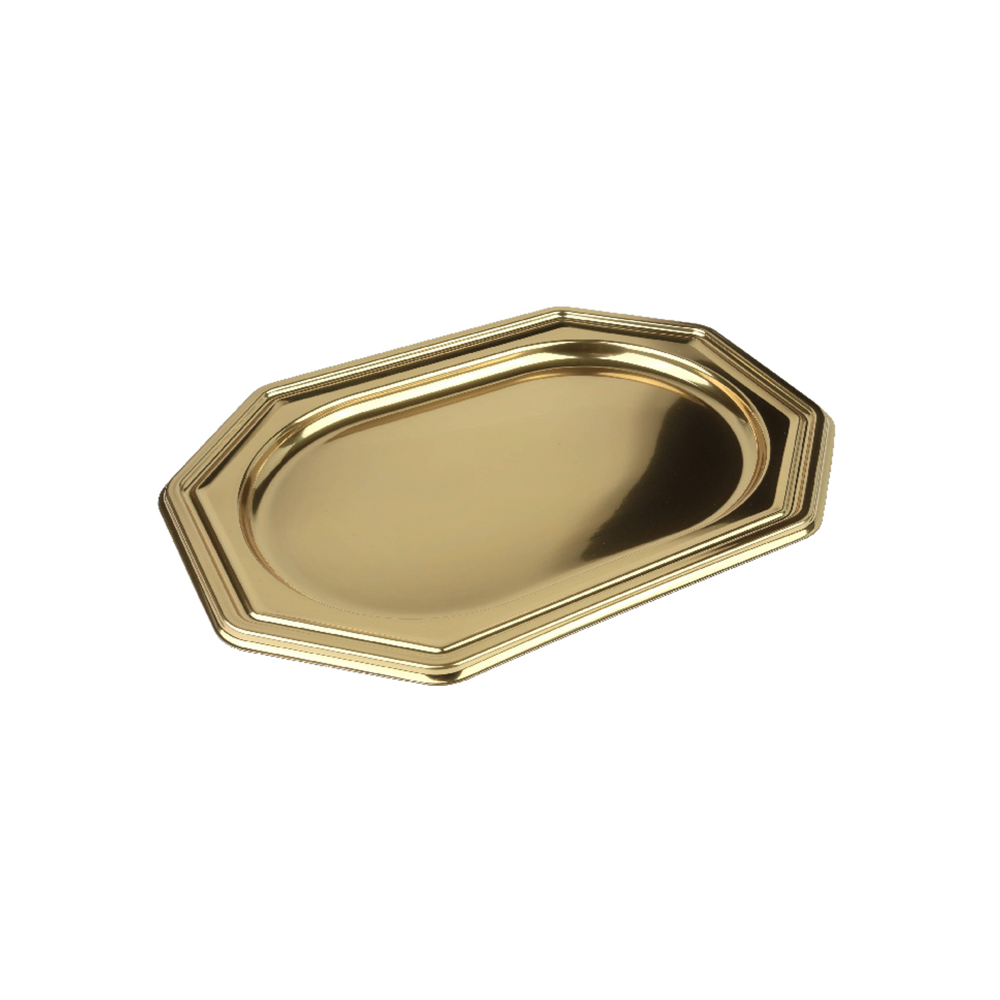 Plat octogonal or - 46 x 30 cm