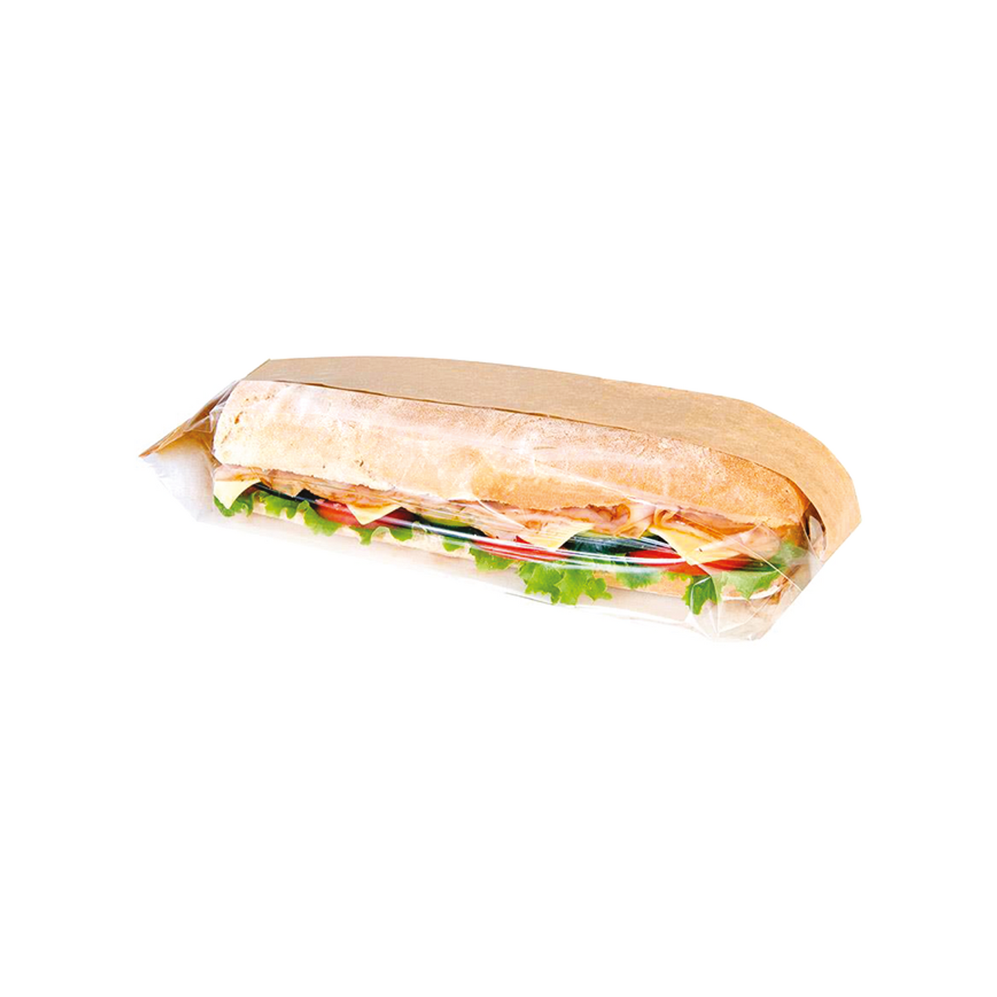 Sachet Sandwich Kraft avec Fenêtre latérale