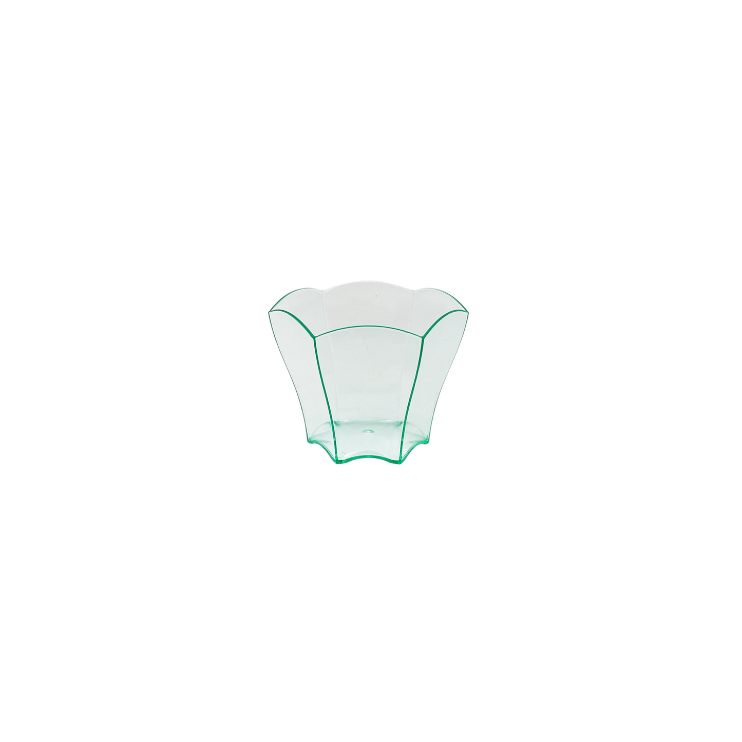 Verrine vert d'eau forme Pentagone - 7 cl