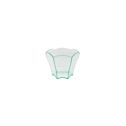 Verrine vert d'eau forme Pentagone